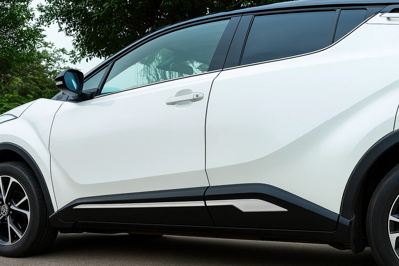 Door Mouldings OmsaLine (4 pcs, Stainless Steel) for Toyota C-HR 2016-2023 - image 1