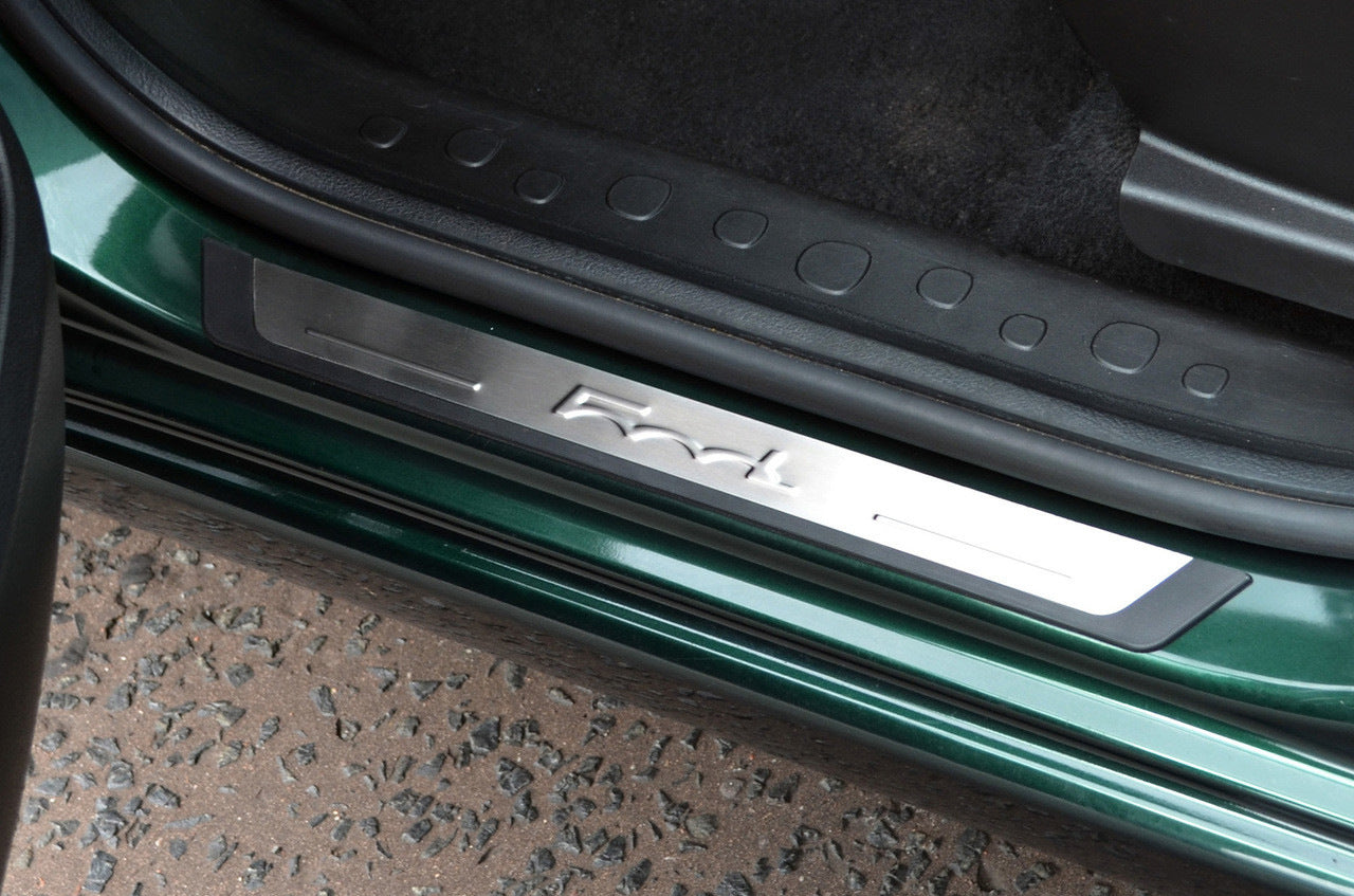 Door Sill Protectors 500L (OmsaLine, 4 pcs, Stainless Steel) for Fiat 500/500L 2013-2022 - image 1