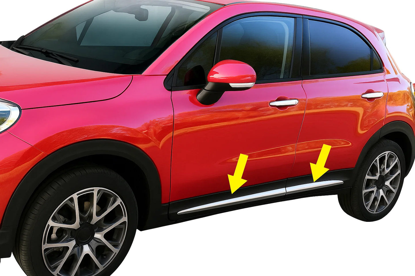 Door Mouldings Chrome (4 pcs) for Fiat 500X 2014-2024 - image 3