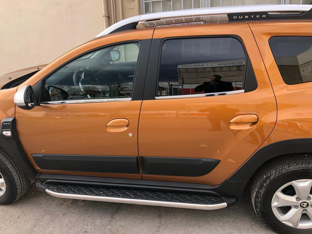Bottom edging of glass (4 pieces, stainless steel) for Renault Duster 2018-2024 - image 4