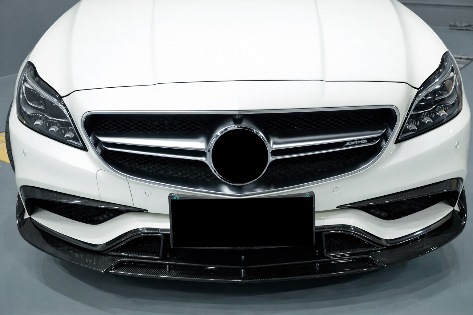 Front Bumper Lip V2 Add-on (for CLS63 AMG SD 2015-2018, Carbon) for Mercedes CLS C218 2011-2018 - image 5