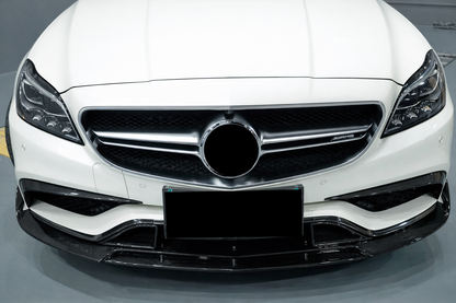Front Bumper Lip V2 Add-on (for CLS63 AMG SD 2015-2018, Carbon) for Mercedes CLS C218 2011-2018 - image 5