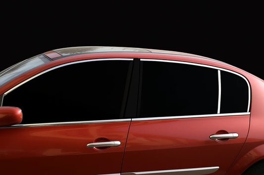 Upper window trim stainless steel (6 pcs) for Renault Megane II 2004-2009 - image 1