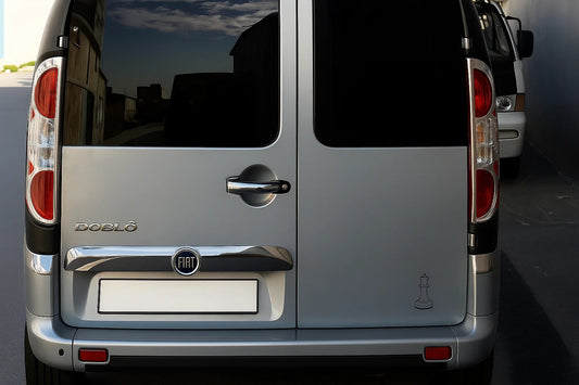 Chrome Tail Light Covers (2 pcs, Stainless Steel) for Fiat Doblo I 2005-2010 - image 1