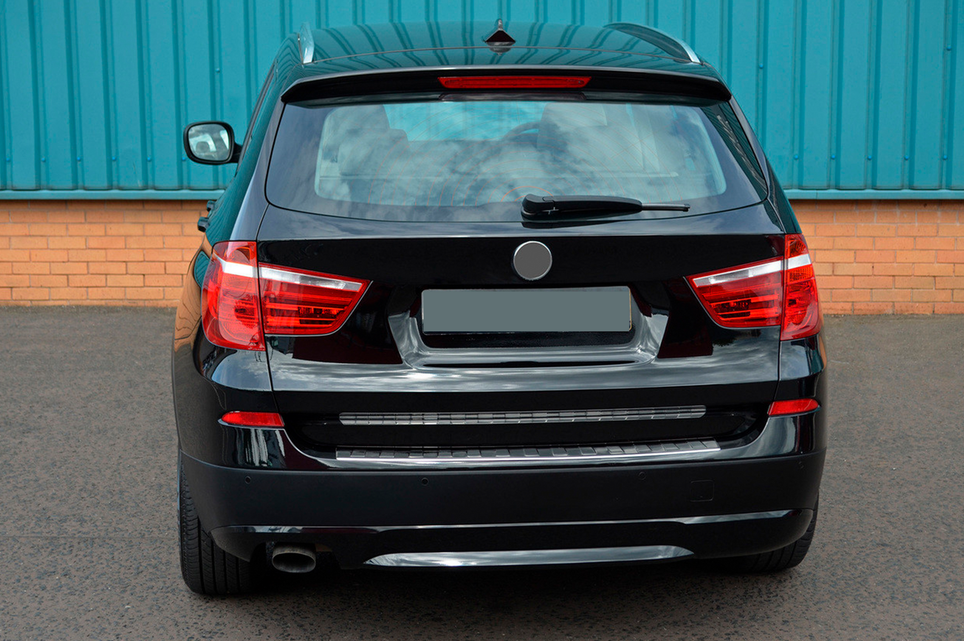 Stainless Steel Rear Bumper Protector OmsaLine (gloss, stainless) for BMW X3 F25 2011-2018 - image 3