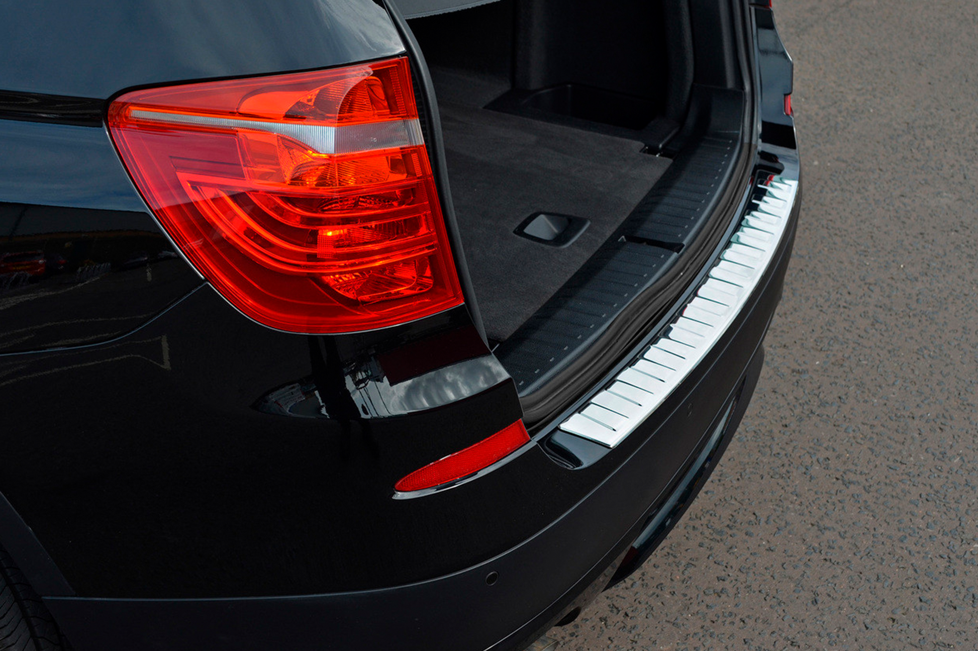 Stainless Steel Rear Bumper Protector OmsaLine (gloss, stainless) for BMW X3 F25 2011-2018 - image 1