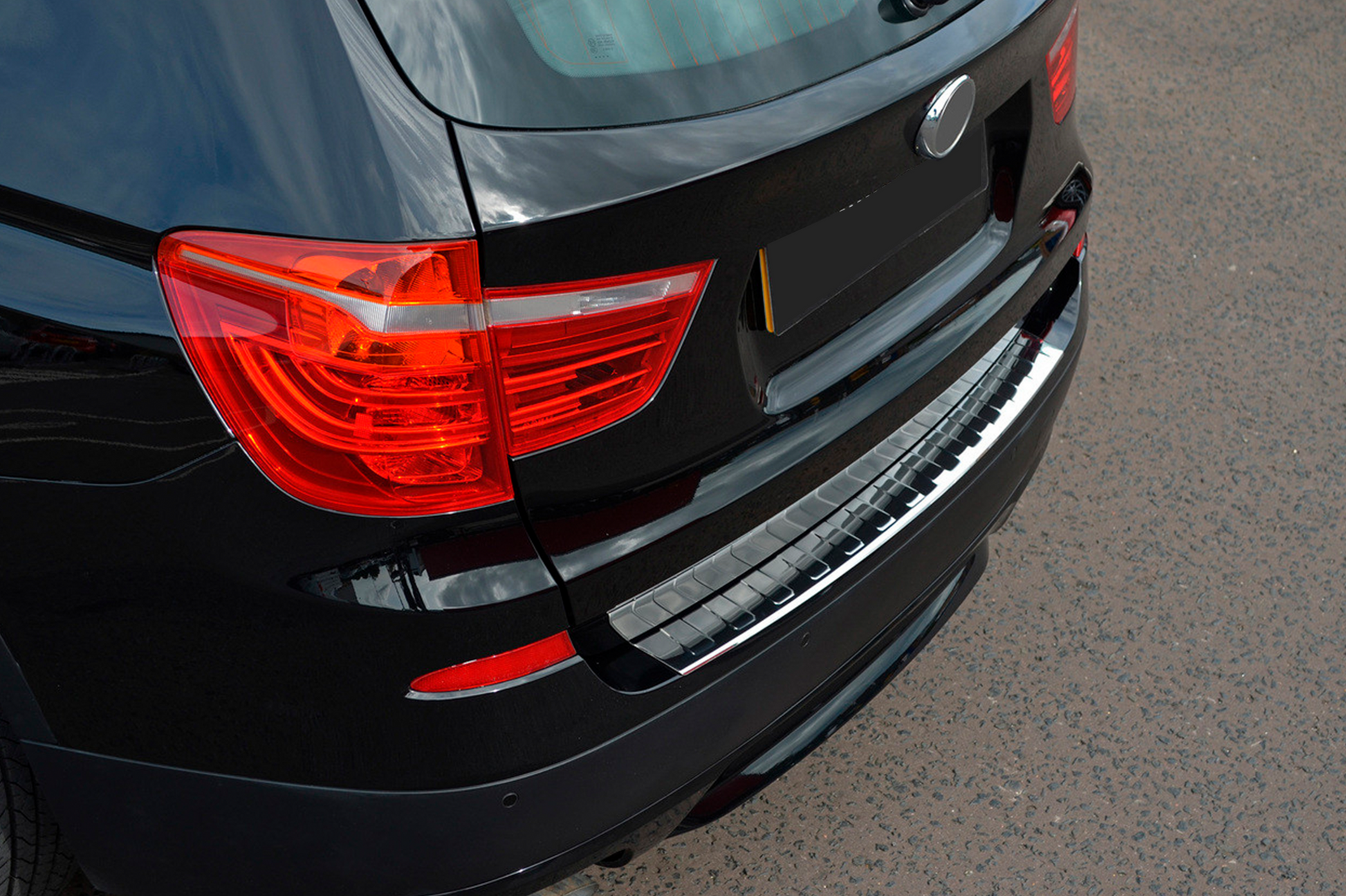 Stainless Steel Rear Bumper Protector OmsaLine (gloss, stainless) for BMW X3 F25 2011-2018 - image 2