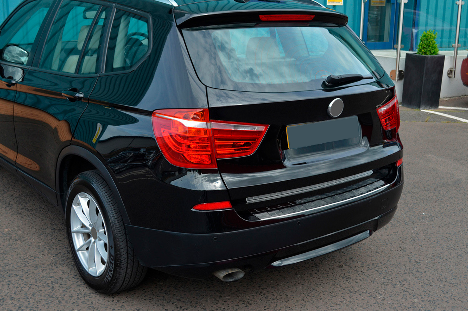 Stainless Steel Rear Bumper Protector OmsaLine (gloss, stainless) for BMW X3 F25 2011-2018 - image 5