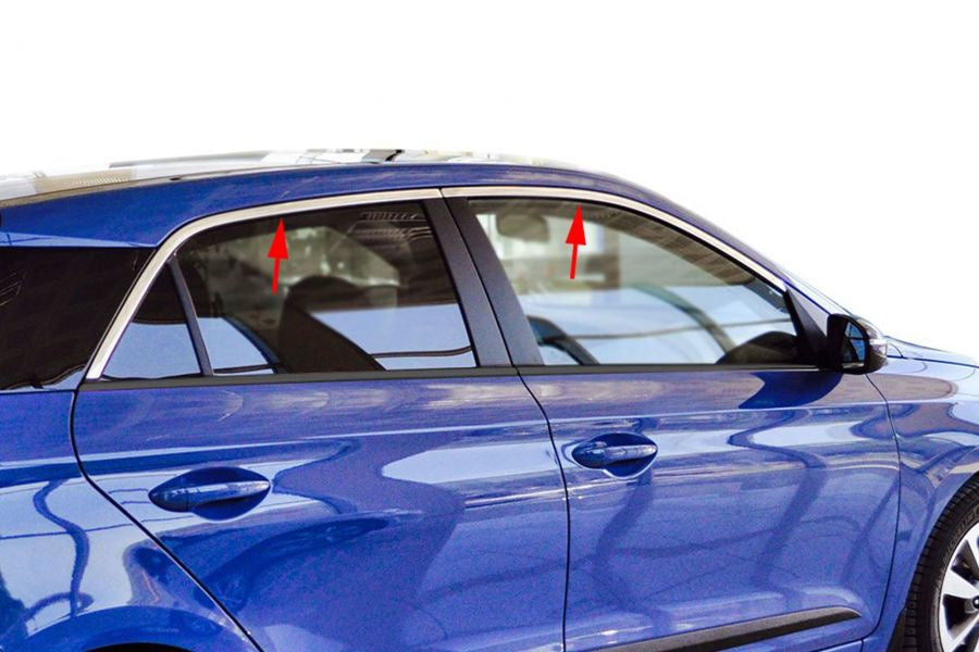 Upper Window Trim Stainless Steel (4 pcs) for Hyundai I-20 2014-2020 - image 1