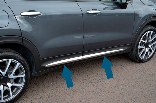 Door Mouldings Chrome (4 pcs) for Fiat 500X 2014-2024 - image 2