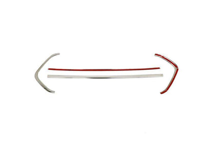 Edging on the radiator grill 2018+ (4 pcs., stainless steel) for Ford Custom 2013-2022 - Reelken Auto