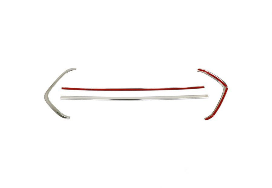 Chrome Trim for Front Grille 2018+ (4 pcs, Stainless Steel) for Ford Custom 2013-2022 - image 6