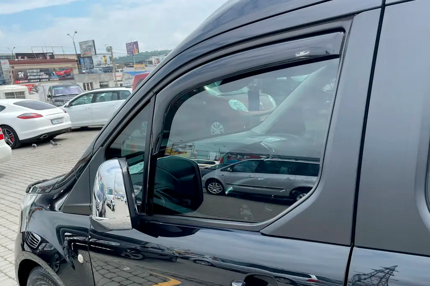 In-channel window deflectors (2 pcs, HIC) for Ford Custom 2013-2022 - image 1