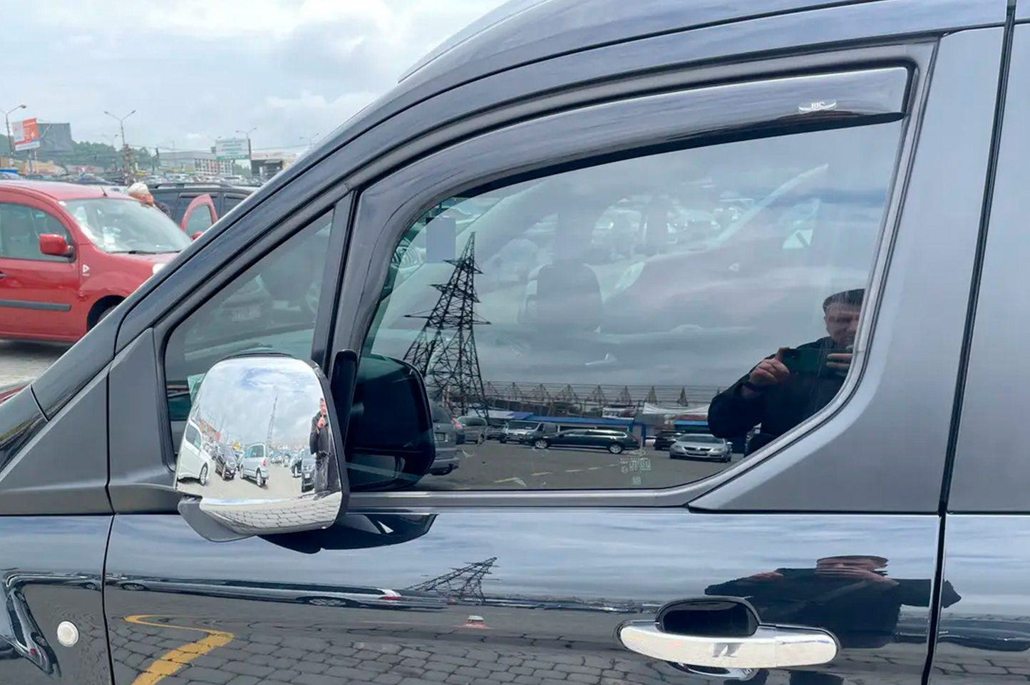 In-channel window deflectors (2 pcs, HIC) for Ford Custom 2013-2022 - image 2