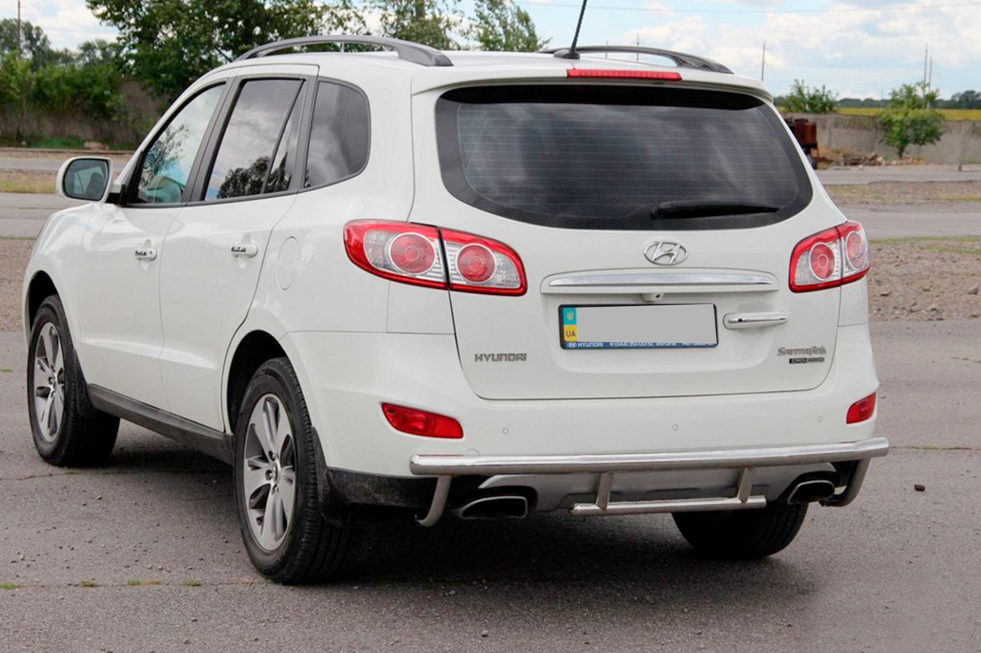 Rear Bar AK002-2 (Stainless Steel) for Hyundai Santa Fe 2 2006-2012 - image 2
