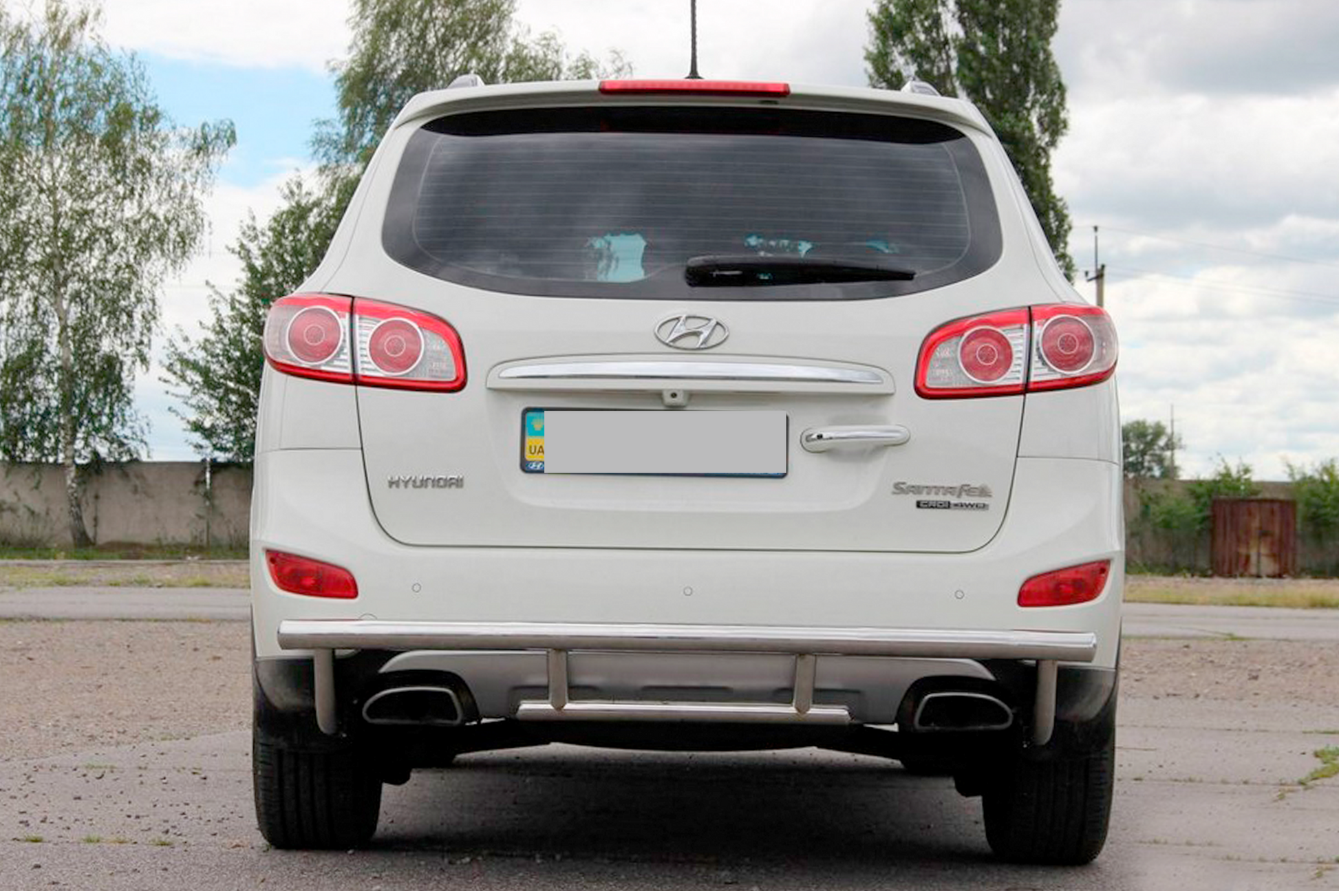 Rear Bar AK002-2 (Stainless Steel) for Hyundai Santa Fe 2 2006-2012 - image 6
