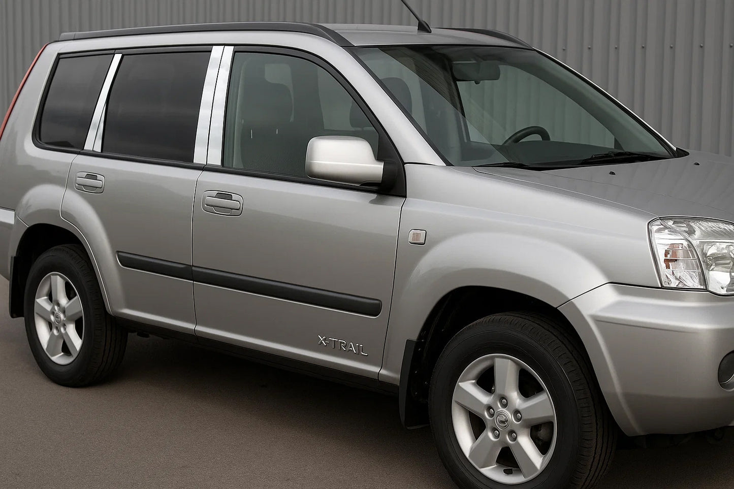 Stainless Steel Door Pillar Covers (8 pcs) for Nissan X-trail T30 2002-2007 - image 1