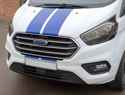 Chrome Grille Covers 2018+ (4 pcs, Stainless Steel) for Ford Custom 2013-2022 - image 1