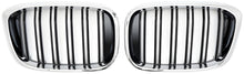 Kidney Grilles M-Look (2018-2021, Gloss Black with Chrome Trim) for BMW X4 G02 2018- - image 2