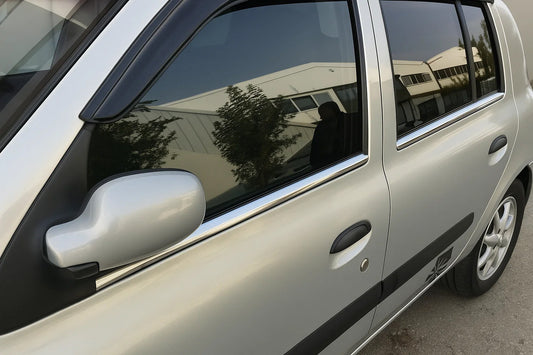 Exterior Window Trim (HB, 4 pcs, Stainless Steel) for Renault Clio II 1998-2005 - image 2