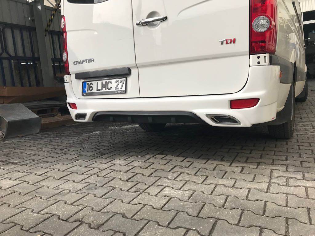 Rear bumper V2 (for painting) for Volkswagen Crafter 2006-2016 - Reelken Auto