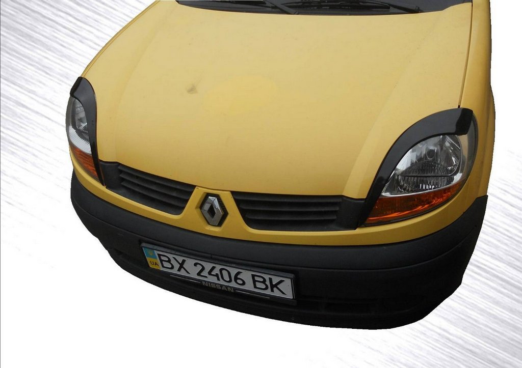 Eyelashes (2 pcs., Black ABS) (2003-2008) for Renault Kangoo 1998-2008 - image 1