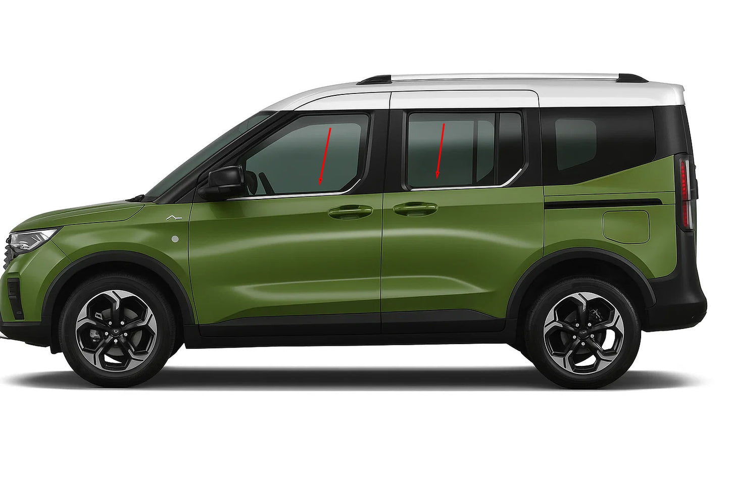 Window Trim Omsa Line (4 pcs, Stainless Steel) for Ford Courier 2023- - image 1