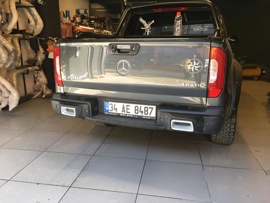 Rear diffuser (black matte) for Mercedes X class 2017-2020 - image 2