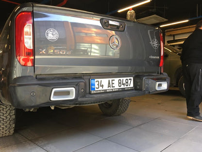 Rear diffuser (black matte) for Mercedes X class 2017-2020 - image 1