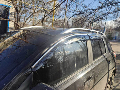 Windshields with chrome (4 pcs, Sunplex Chrome) for Nissan Qashqai 2007-2010 - Reelken Auto