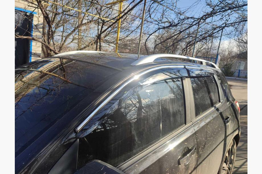 Window Deflectors with Chrome Trim (4 pcs, Sunplex Chrome) for Nissan Qashqai 2010-2014 - image 5
