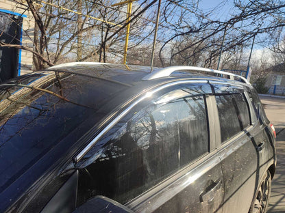 Window Deflectors with Chrome Trim (4 pcs, Sunplex Chrome) for Nissan Qashqai 2007-2010 - image 5