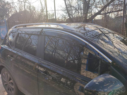 Windshields with chrome (4 pcs, Sunplex Chrome) for Nissan Qashqai 2007-2010 - Reelken Auto