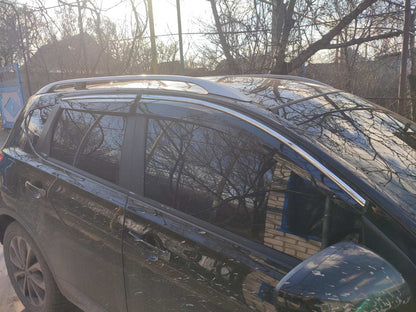 Window Deflectors with Chrome Trim (4 pcs, Sunplex Chrome) for Nissan Qashqai 2007-2010 - image 6