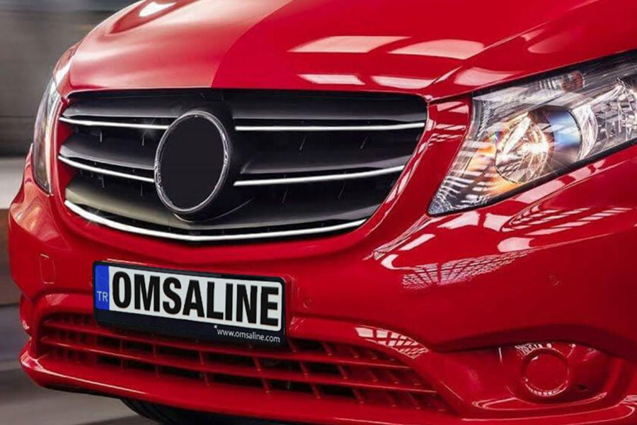 Grille covers 2020+ (5 pcs., stainless steel) for Mercedes Vito / V-class W447 2014↗ year - image 1