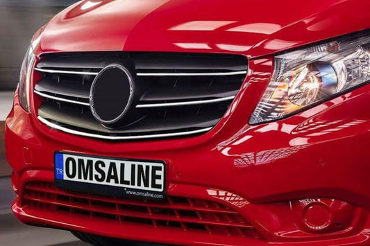 Grille covers 2020+ (5 pcs., stainless steel) for Mercedes Vito / V-class W447 2014↗ year - image 1