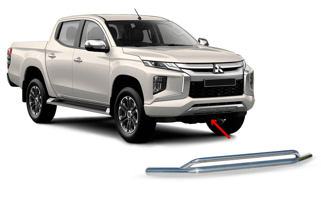 Front Double Bar Vegas 2019+ (Stainless Steel, 76mm) for Mitsubishi L200 2015-2024 - image 1