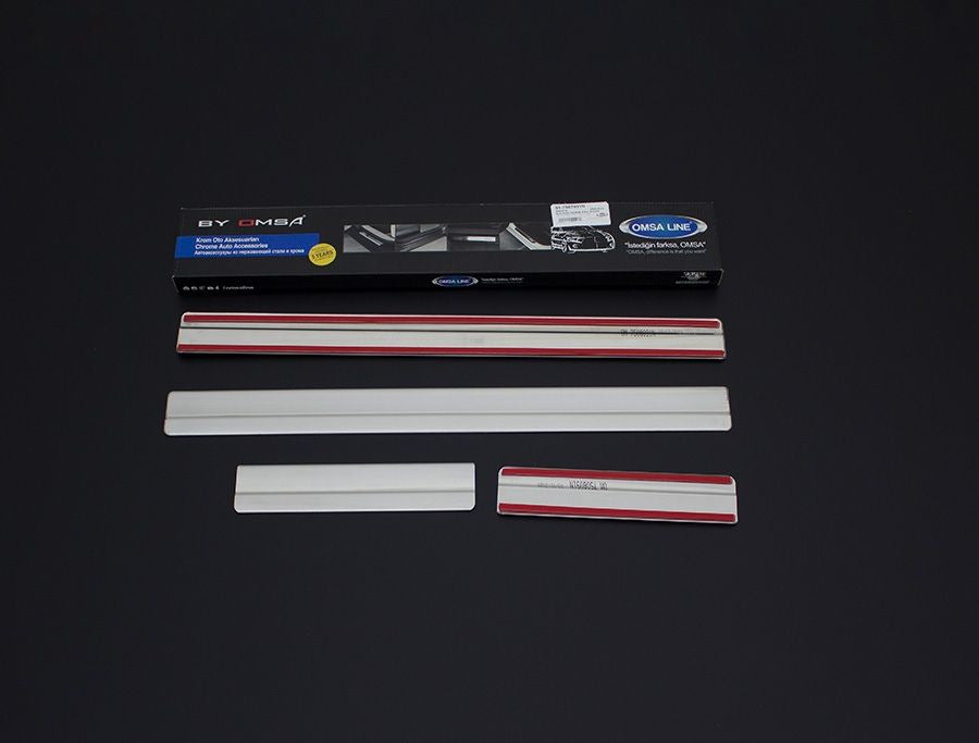 Door Sill Protectors OmsaLine (4 pcs, Stainless Steel) for Volkswagen Polo 2001-2009 - image 2