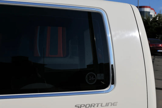 Full window trim set (14 pcs, stainless steel) for Volkswagen T6 2015-2024 - image 2