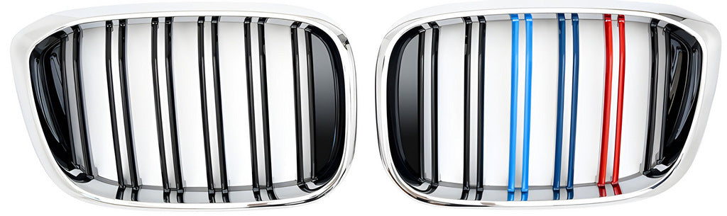 Kidney Grilles M-Look (2018-2021, M-Color with Chrome Trim) for BMW X3 G01 2018- - image 2