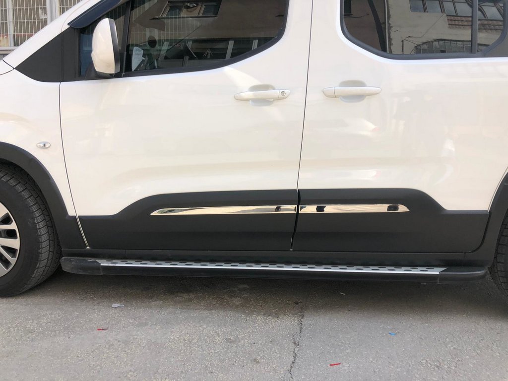 Stainless Steel Door Molding Covers for Peugeot Partner/Rifter 2019- - image 2