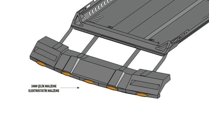 Windshield visor for roof rack DAKAR (LED) for SsangYong Musso ІІ 2018- - image 6