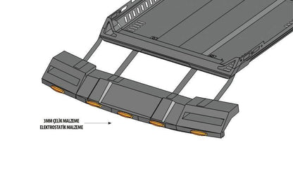 Windshield visor under trunk DAKAR (LED) for Volkswagen Amarok 2010-2022 - Reelken Auto