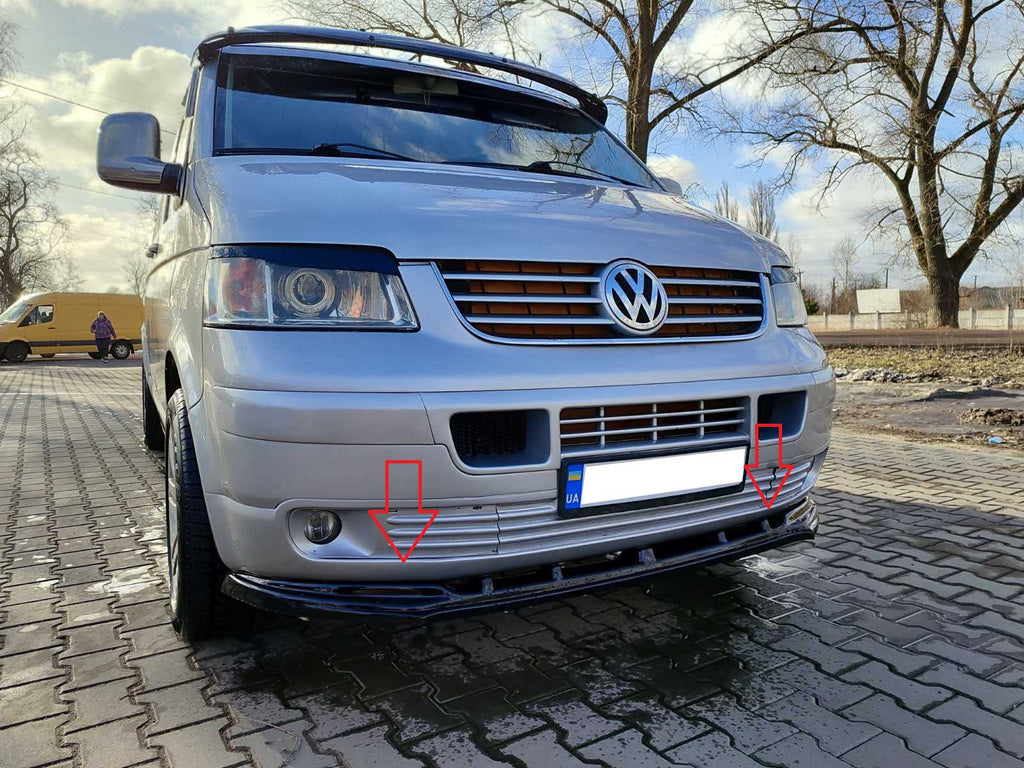 Front lip spoiler (ABS) for Volkswagen T5 Multivan 2003-2010 - image 1