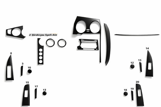 Dashboard Trim Covers (Meric, Turkey) for SsangYong Action 2005-2018 - image 1