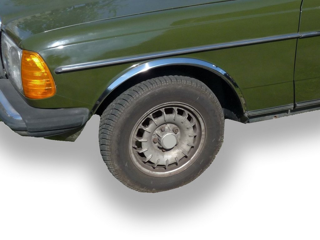 Fender flares (4 pcs, stainless steel) for Mercedes W123 1975-1986 - image 1