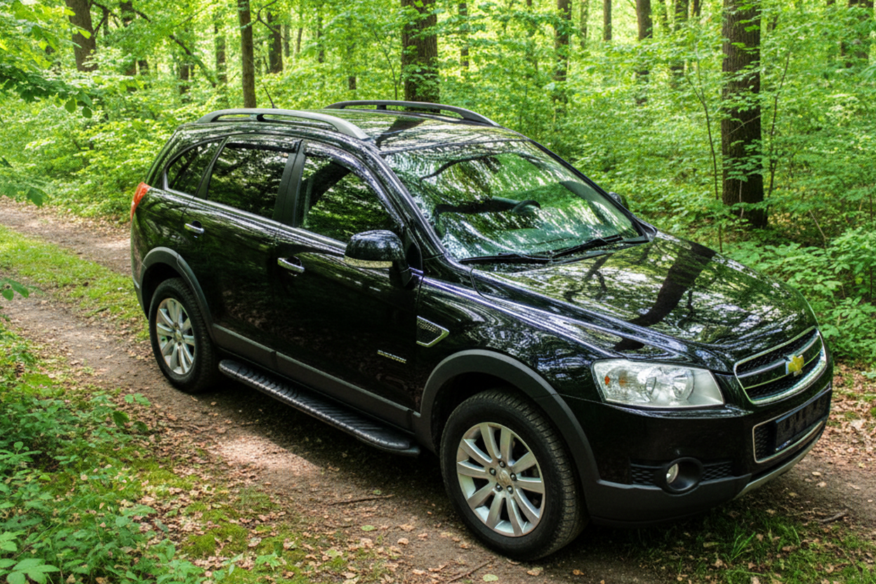 Side Steps Bosphorus Black (2 pcs, Aluminum) for Chevrolet Captiva 2006-2019 - image 1