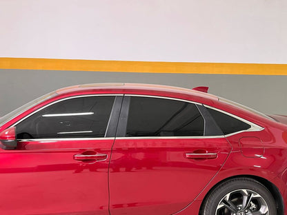 Lower glass moldings (8 pcs., stainless steel) for Honda Civic Sedan 2021↗ year - image 2