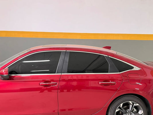 Lower glass moldings (8 pcs., stainless steel) for Honda Civic Sedan 2021↗ year - image 2
