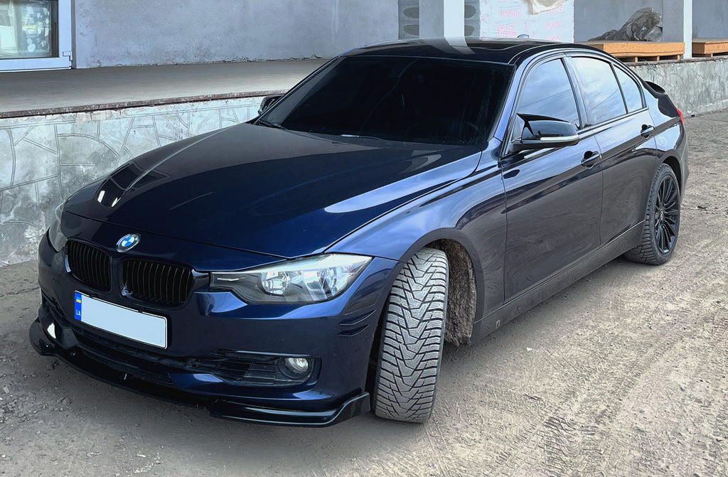 DPT Lip front bumper cover for stock version (2015-2018, gloss black) for BMW 3 series F-30/31/34 2012-2019 - image 3